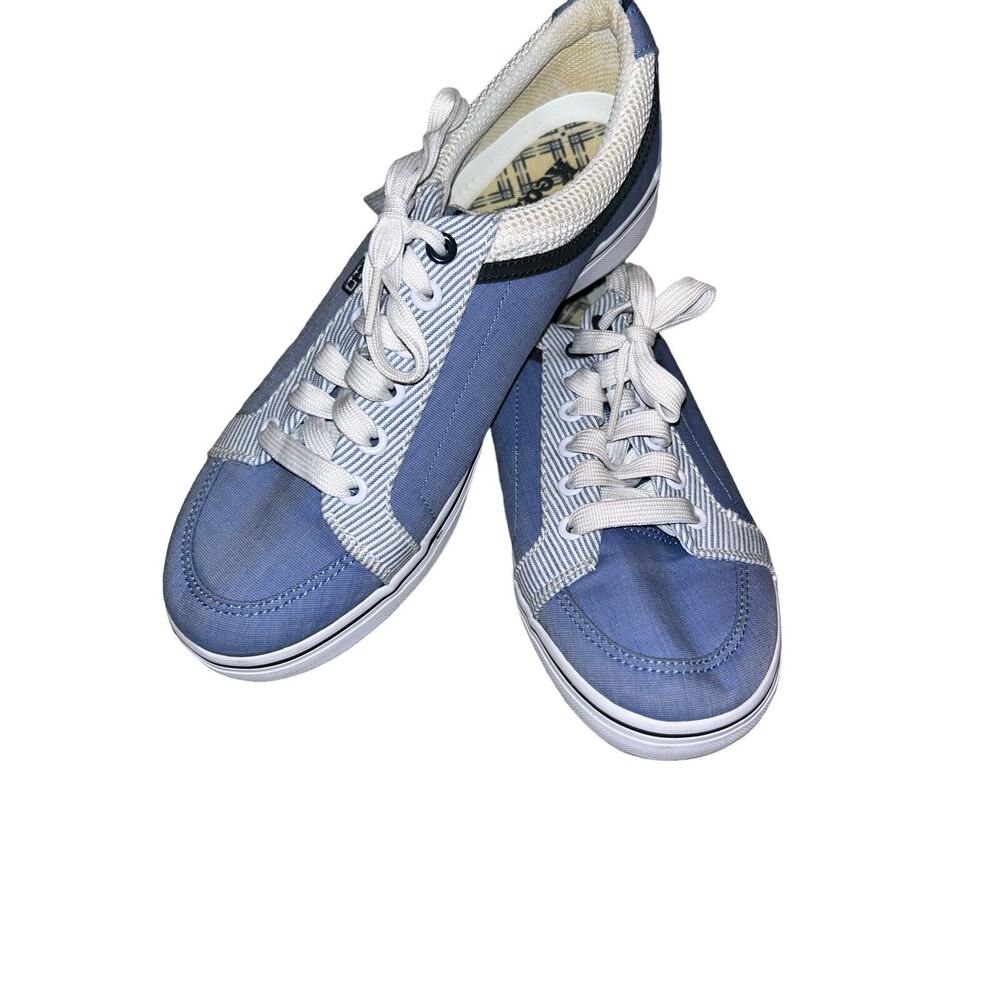 Keds Womens Chambray Lace Up Sneakers Size‎ 6.5 Light Blue Adorable!